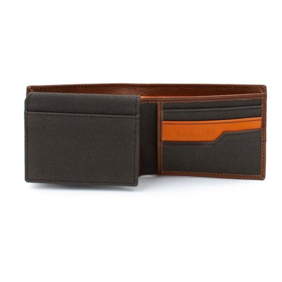 Timberland Mens RFID Wallet Passcase Brown Pro Leather With ID Slot Gift Box - Picture 6 of 9